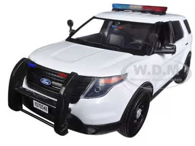 2015 Ford Police Interceptor Utility W/lights & Sounds White 1/18 Motormax 73995 • $57.99