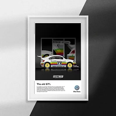 VW BEETLE GTI Car Automotive Print Illustration Print Wall Art Artwork Poster • $32.99