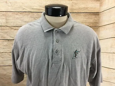 Vintage Antigua Sport Miami Marlins Polo Shirt Mens XL Gray MLB Made In USA • $11.95