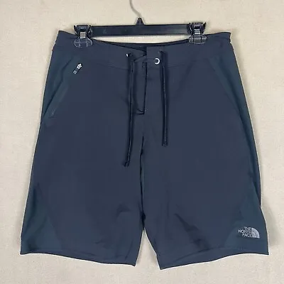 The North Face Mens 32 Shorts Black Zip Pockets Adjustable Waist Low Rise • $21.50