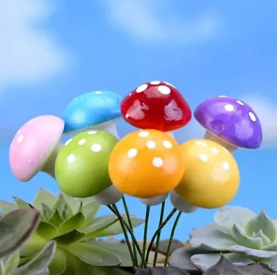 Make Your Own Little Garden 20 Artificial Small Toadstools For DIY Decoration • £3.85