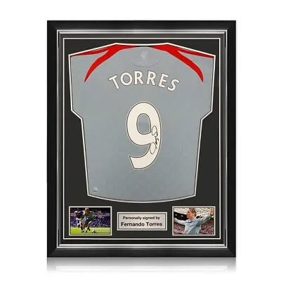 £489.99 • Buy Fernando Torres Signed Liverpool 2008-09 Away Football Shirt. Superior Frame