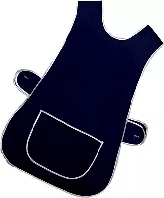 Top Quality Ladies Home / Work Tabard (Tabbard) Apron With  Pocket  Navy BLUE • £5.79