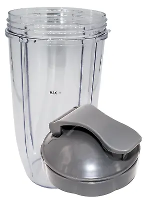 Blendin 32oz Colossal Cup Jar & Flip Lid Compatible With Nutribullet 600 900W • $13.24