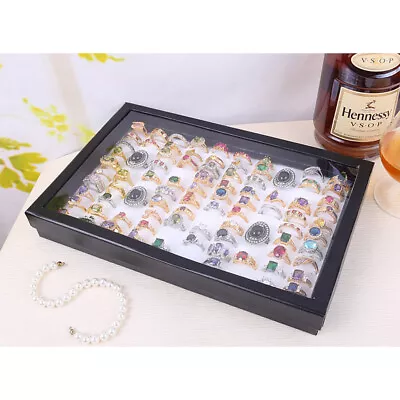 100-slot Jewelry Ring Display Organizer Case Tray Holder Earring Storage Box AU • $12.99