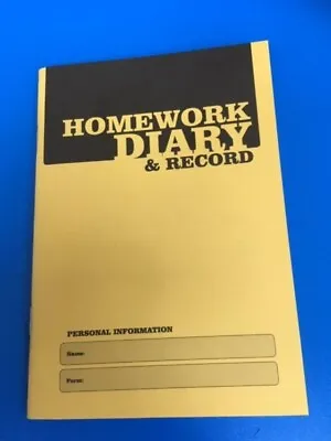£2.45 • Buy Homework Diary & Record Book Student School Home Office Teaching Yellow A6