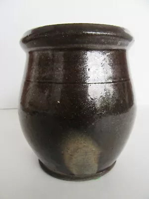 Antique 19th Century Berks County PA Redware Spider Glaze Crock (5 1/4 ) • $54.43