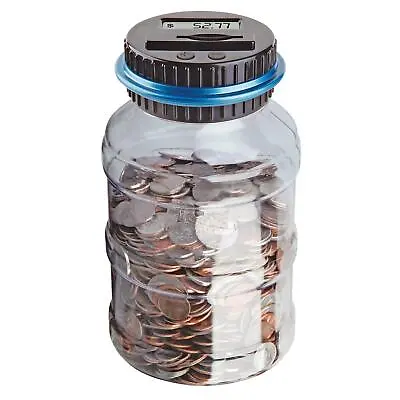 Digital Piggy Bank Uk Coin Counting Jar Money Box Coin Saving Pot New • £11.99