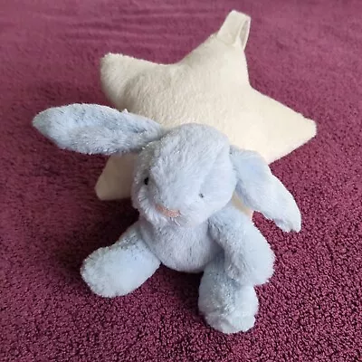 Jellycat Bashful Blue Beige Rabbit Bunny Star Musical Pull Soft Plush Toy Cream • £9