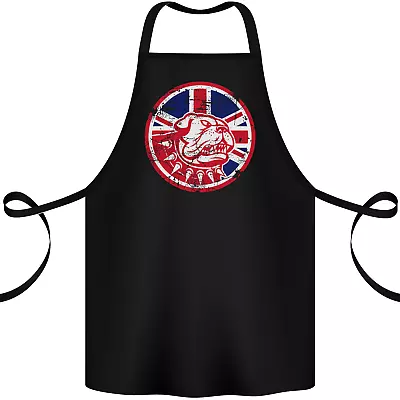 Union Jack British Bulldog St Georges Day Cotton Apron 100% Organic • £14.99