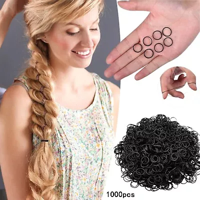1000Pcs Mini Rubber Bands Soft Elastic Bands Non Slip Small Tiny Hair Ties For • $3.59