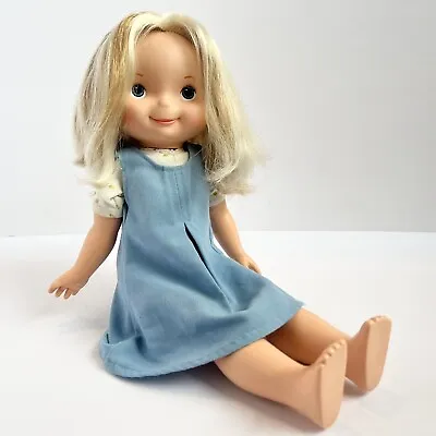 Cute Vintage Retro Fisher Price Mandy Baby Doll 1978 With Original Blue Dress • $19.98