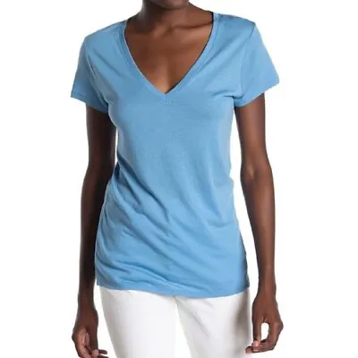 Vince V-Neck Little Boy Tee Aqua Blue ( M )  • $119.97