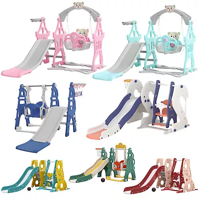 £129.95 • Buy Kids Garden Swing Slide Climber Set Outdoor Indoor Playground Toddler Baby Toy