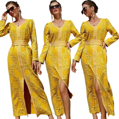 Moroccan Women Muslim Abaya Long Maxi Dress Kaftan Islamic Arab Abaya Caftan • $33.91