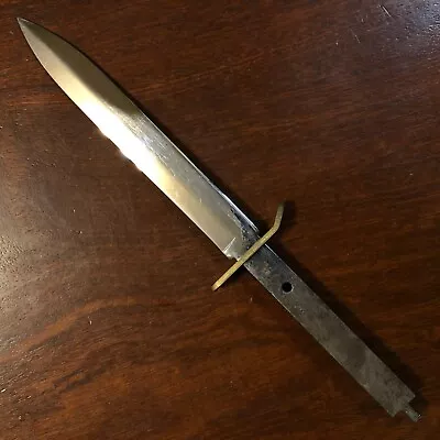 Vintage US Military M3 Style Polished Stainless Steel Spear Point Knife Blank • $89