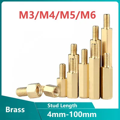 £1.54 • Buy M3 M4 M5 M6 Male Female Spacer Thread Pillar Hex Hexagonal Brass Studs Standoff
