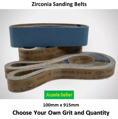 100mm X 914mm 915mm Zirconia Sanding Linishing Grinding Belt Belts Heavy Duty • $13.50