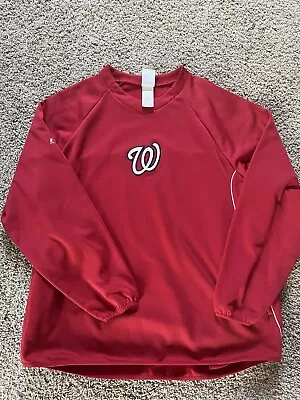 Washington Nationals MLB Baseball Majestic Thermabase Poullover Sweatshirt 2XL  • $29.95