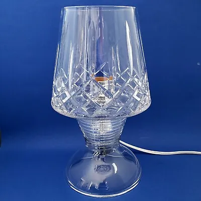 Waterford Crystal Lismore Hurricane Table Lamp Tapered Electric Large 14  Tall • $175