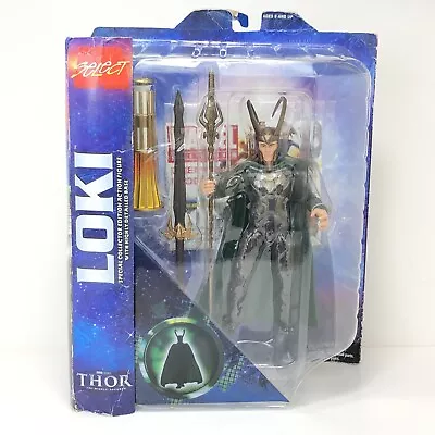 MARVEL Diamond Select LOKI 2011 THOR Mighty Avenger 7” Figure & Base DAMAGED Box • $70.80