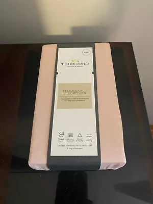 NEW Threshold 400 Thread Count Solid Performance Pillowcase  KING 2 PACK Blush • $11.99