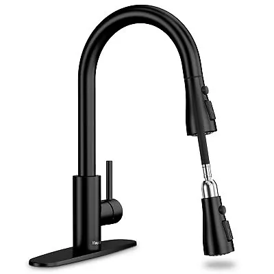 Black Kitchen Faucet Kitchen Faucets With Pull Down Sprayer Matte Black RV • $44.49