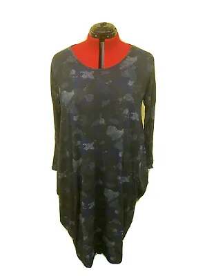 Eden Rock Blue Print Camo Dress- Size 14 UK RRP £75 • £15