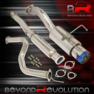 For 1992-1995 Civic EG 3DR Hatch Burnt 2.5  Pipe 4.5  Tip Catback Exhaust System • $146.99