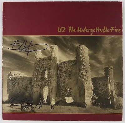 U2 Bono Edge The Unforgettable Fire Signed Autograph Record Vinyl Album JSA • $899.99