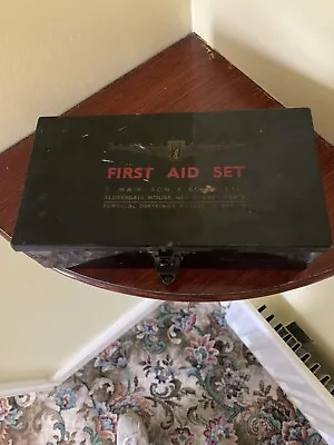 Vintage Metal First Aid Box By S Maw & Sons • £18