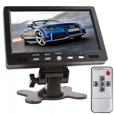 7 Inch TFT LCD Color Screen 2-CH AV HDMI VGA HD 1024x600 Car Rearview Monitor  • £70.67