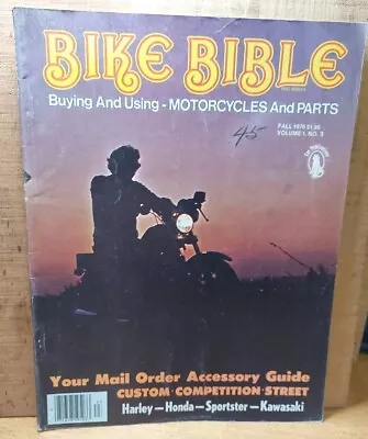 Bike Bible Magazine Vintage Fall 1976 Volume.1 No.3 Motorcycle • $21.85