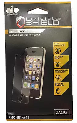 Zagg InvisibleSHIELD DRY Screen Protector For IPhone 4/4S - Clear • $8.99