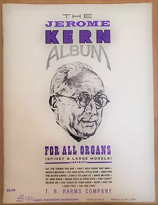 Jerome Kern Album Sheet For All Organs T.B. Harms Co. Louis Hollingsworth Cimino • $17.99