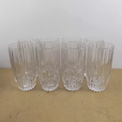 8 Mikasa Park Lane Crystal Highball Tumblers Glasses 5-5/8  Tall • $99.95