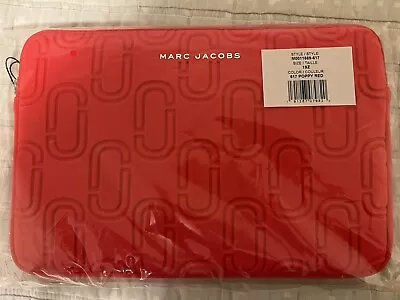 Marc Jacobs 11-12 Inch Double J Laptop Sleeve Logo Quilted Poppy Red New • $99