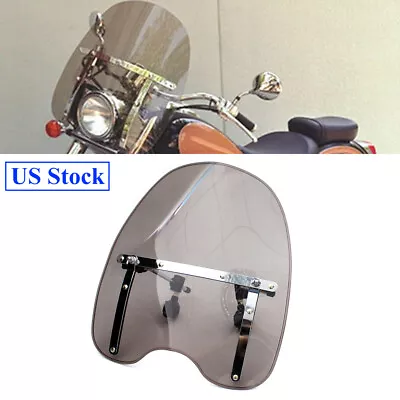 Smoke Windshield Wind Deflector For Honda Shadow Spirit 1100 Yamaha V Star 650 • $89.99