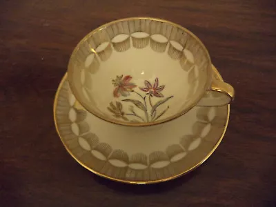 Vintage German Winterling Floral Gold Gilt Demitasse Tea Cup & Saucer C&S! • $24.99