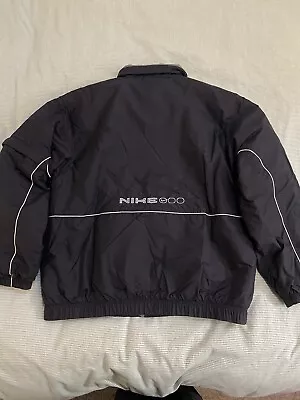 Vintage Nike Jacket Mens XL Black Windbreaker Full Zip Swoosh Vintage Y2K 2000s • $65