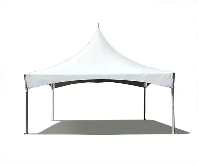 15x15' White High Peak Frame Tent Party Event Canopy Waterproof Vinyl Marquee • $2399.99