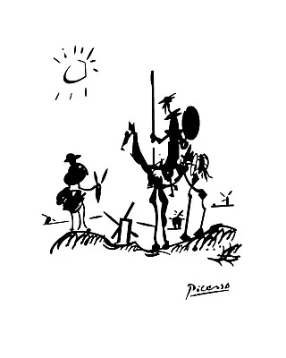 Don Quixote By Pablo Picasso.  Fine Print Size A 4 On Glossy Paper.  Really Nice • $6.85