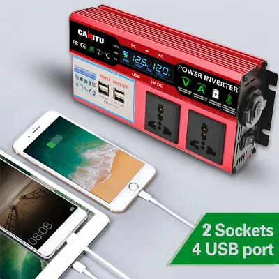 AU 3000W Power Inverter DC 12V To AC 500W 240V Sine Wave Camping Caravan Boat • $55.95