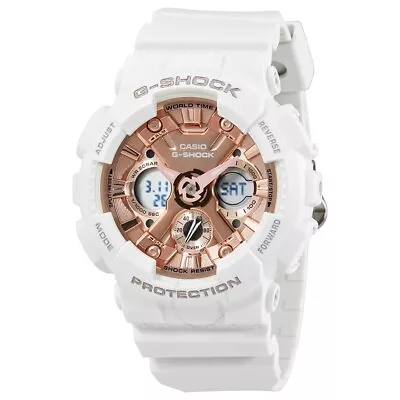 CASIO G-SHOCK GMAS120MF-7A2 Brand New Men's White/Rose Gold Resin Watch WR 200M • $84.95