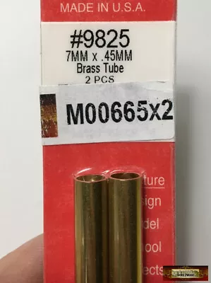 M00665x2-FS MOREZMORE 2 Brass Round Tube #9825 Metric 7mm X 300mm K&S Tubing • $10.59