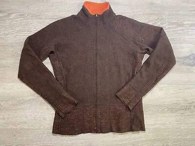 Mountain Hardwear Brown Wool Blend Zip-Front Sweater Women's Small • $24