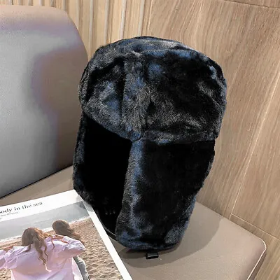 Men Women Aviator Trapper Hat Cap Ushanka Russian Cossack Faux Rabbit Fur Winter • $13.88