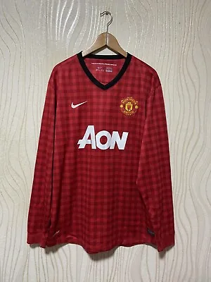 MANCHESTER UNITED 2012 2013 HOME SHIRT JERSEY LONG SLEEVE NIKE 479279-623 Sz XXL • $189.99