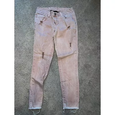 Vanity Pink Denim Jeans Distressed Size 28 • $20