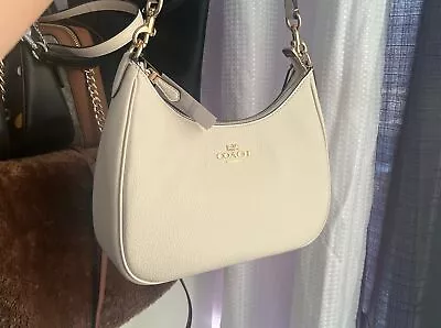 Coach Teri Hobo Gold Color White • $220